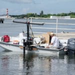 small vessel outfitted with ancillary sensors for a mbes survey